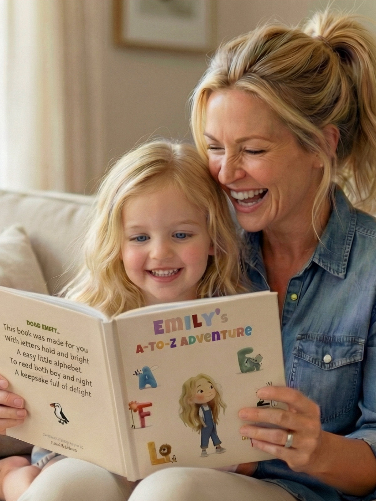 Children reading a personalized WhataRead picture book